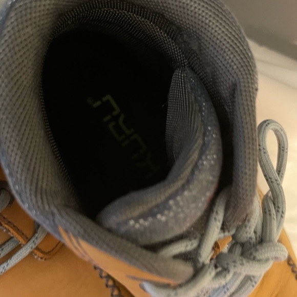 KURU Shoes Kuru Quest Tan Blue Leather Hiking Lace Up Boots Womens